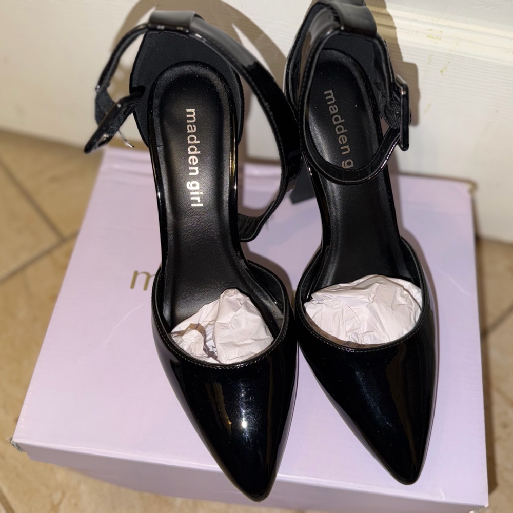Madden Girl Black Patent Heels